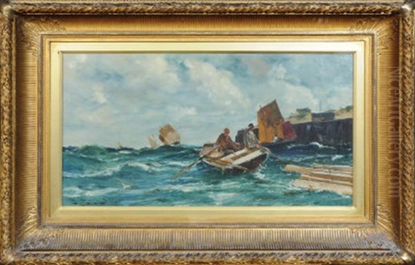 Heavy Seas By The Jetty - view 1