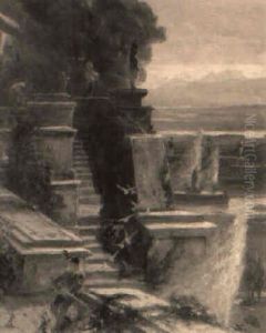 A Minstrel In A Terraced Garden by Edwin Ellis