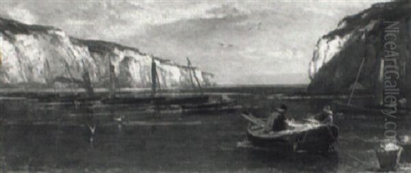 Fishermen Unloading Their Catch In A Sheltered Cove - view 1