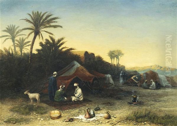 Sundown. Arab Card Players, Southern Tunisia - view 1