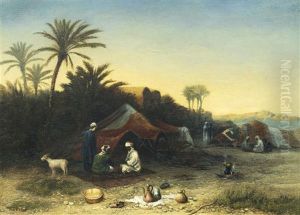 Sundown. Arab Card Players, Southern Tunisia Sundown. Arab Card Players, Southern Tunisia
