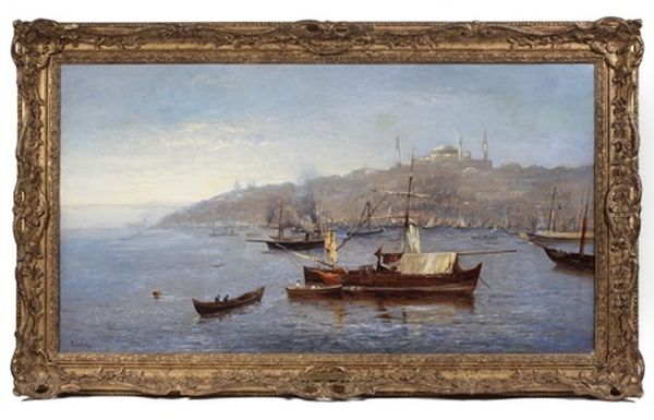 A Misty Morning - The Mosque Santa Sophia & Golden Horn, Constantinople - view 1