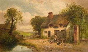 Cottage Scene Near Bramyard, Herefordshire Cottage Scene Near Bramyard, Herefordshire