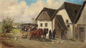 Auf Der Dorfstrasse Bzw. Die Uberfuhr