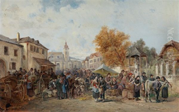 Bauernmarkt In Einem Niederosterreichischen Dorf - view 1