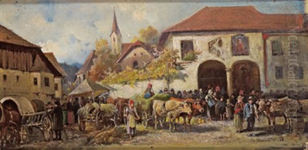 Reges Treiben Auf Der Dorfstrase - view 1