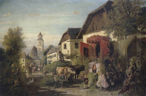 Vorbereitungen Zum Fronleichnamszug - view 1