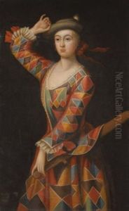 Portrait Of Mrs. Hester Booth, Nee Santlow, Dressed As A Harlequin