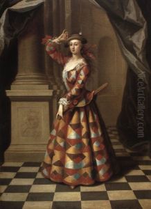 Portrait Of Mrs Hester Booth, The Dancer by John Ellys