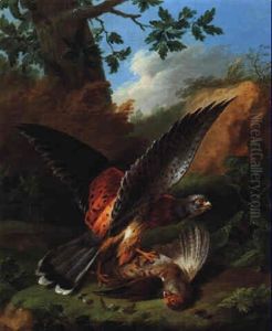 A Bird Of Prey With It's Kill by Stephen Elmer