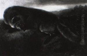 Rabbit Hiding From A Fox by Stephen Elmer