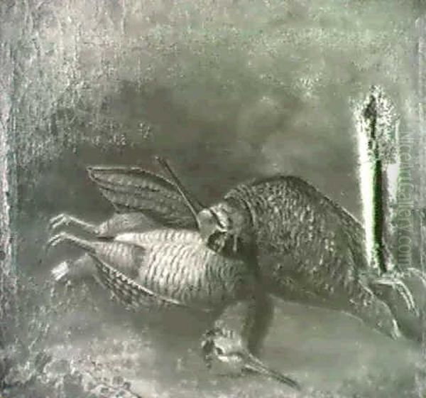 A Still Life Of Two Dead Woodcock In A Landscape - view 1