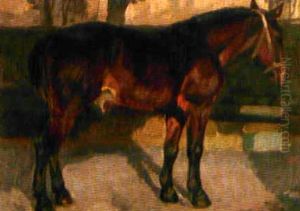 Stehendes Pferd by Franz Jakob Elmiger
