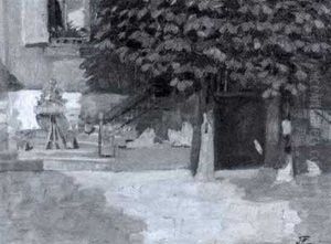 Kastanienbaume Vor Dem Hause by Franz Jakob Elmiger