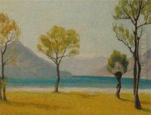 Blick Auf See Und Gebirge by Franz Jakob Elmiger