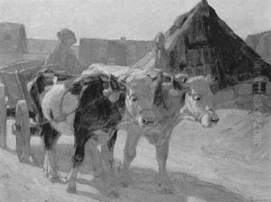 Ochsenkarren by Franz Jakob Elmiger