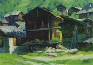 Walliser Dorf by Robert Elmiger