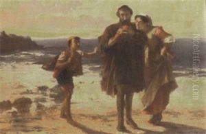 Columbus At Porto Santo by Alfred W. Elmore
