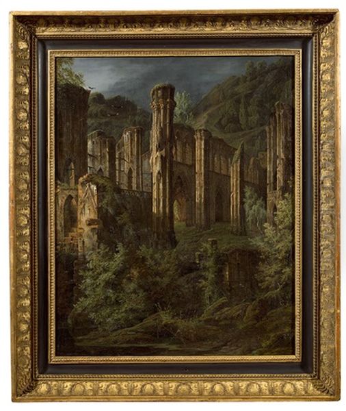 Gotische Kirchenruine In Gebirgslandschaft - view 1