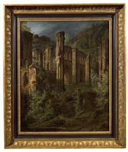 Gotische Kirchenruine In Gebirgslandschaft