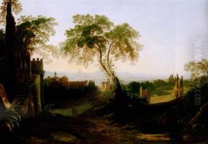 Rome From The Temple Of Cecilia Metella by Friedrich August Elsasser