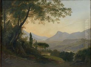 Vue De Subiaco Pres De Rome