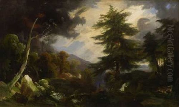 Gewitter Uber Sudlicher Gebirgslandschaft - view 1