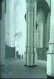 Blick In Das Querschiff Einer Gotischen Kirche Mit Machtigenbundelpfeilern by Louis Aernoutz Elsevier