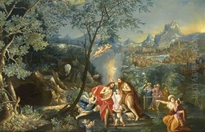 Die Taufe Jesu by Adam Elsheimer