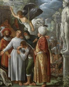 Saint Lawrence Being Prepared For Martyrdom by Adam Elsheimer