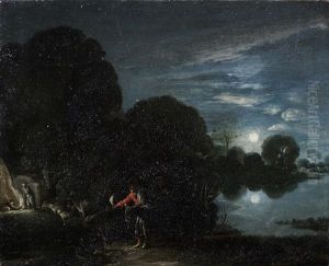 The Flight Into Egypt Unframed by Adam Elsheimer