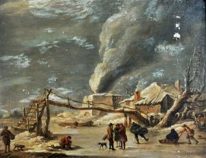 Winter Scene With Skaters by Adam Elsheimer