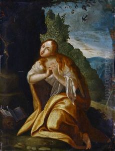 Die Busende Heilige Maria Magdalena by Adam Elsheimer