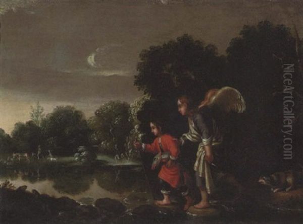 Tobias Mit Dem Engel (tobias Und Der Erzengel Raphael Auf Der Wanderschaft, Tobias 6, 1) - view 1