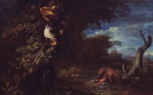 Mars Observing Romulus And Wolf by Adam Elsheimer