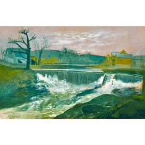 A River Dam by Louis Michel Elshemius