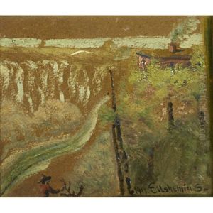 A Figure In A Landscape by Louis Michel Elshemius