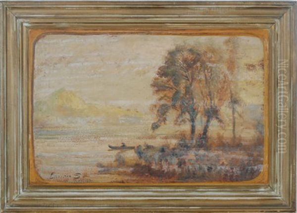 Canoeing On A Lake - view 1