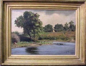The Quiet Pond by Louis Michel Elshemius