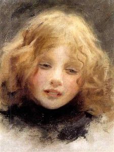 Study Of A Young Girl by Arthur John Elsley