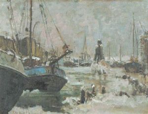 Winter Im Hafen by Toni Elster