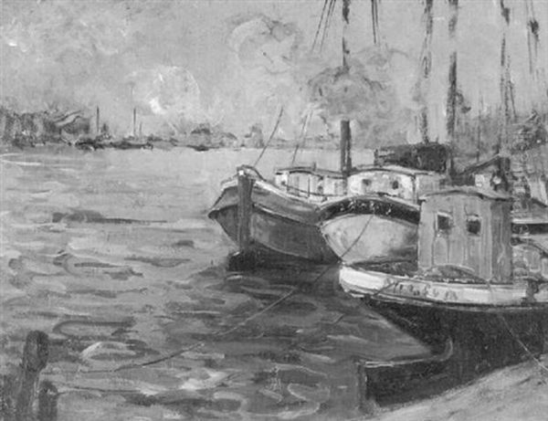 Kahne Im Hafen - view 1