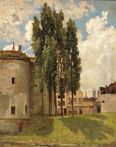 Old Gate Tower, Bruges-belgium by D. Jerome Elwell