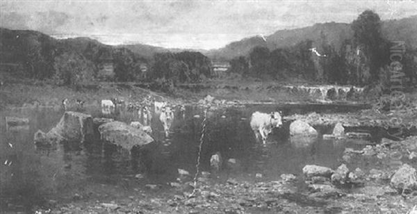 Fording A Stream - view 1