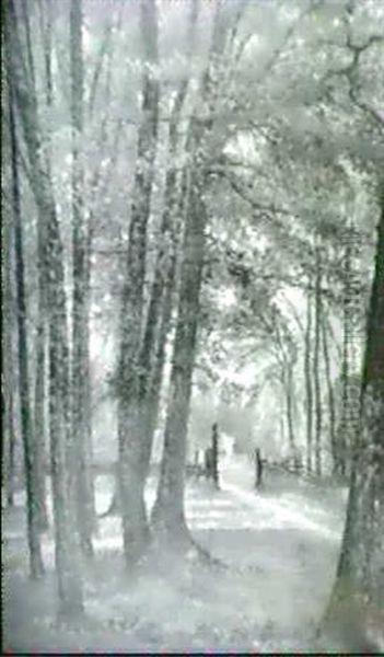 Entrance To Forest Fontainbleau From Barbizon, France - view 1