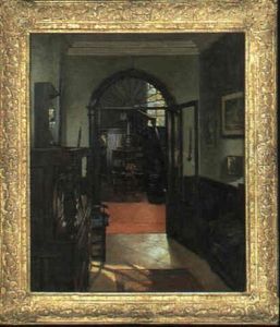 Hallway With A Fanlight Door by Mary Dawson Elwell