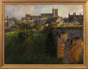 Corfe Castle by Frank Lewis Emanuel