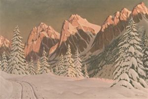 Mountain Range At Twilight by Victor Emanuelov