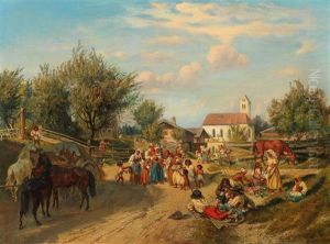 Visit To The Village by Wilhelm Emele