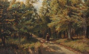 Jager Mit Hund by Wilhelm Emele